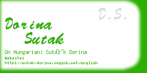 dorina sutak business card